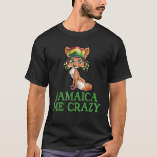 T-shirt Jamaïcain Me Fou Drapeau Fox cheveux drôle Reggae 