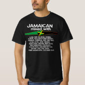 T-shirt Jamaïcain Mélangé Avec Jamaïque Fière Groupe Qui C (Devant)
