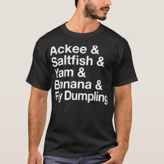 T-shirt Jamaïcain Plat National Ackee & Saltfish Yardie