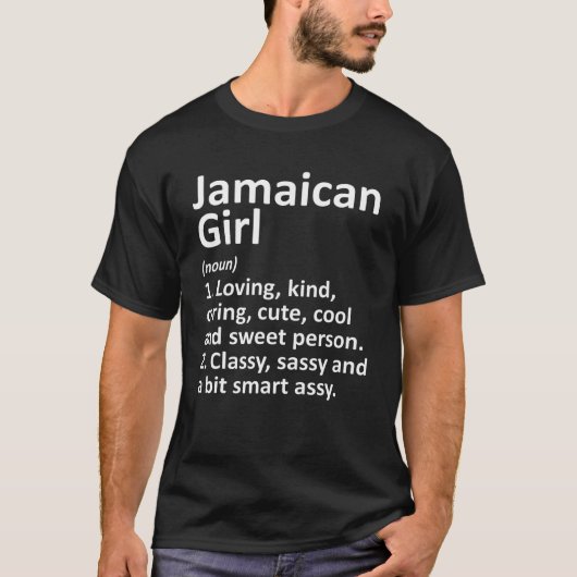 T-shirt JAMAÏCAINE FILLE JAMAICA Cadeau Funny Pays Accueil (Devant)