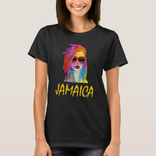 T-shirt Jamaïcaine Fille Messy Cheveux Jamaïque Pride Patr