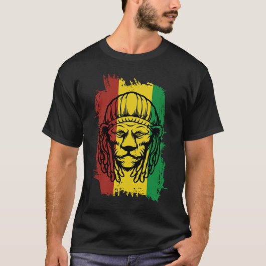 T-shirt Jamaican Lion Multi Coloured (Devant)