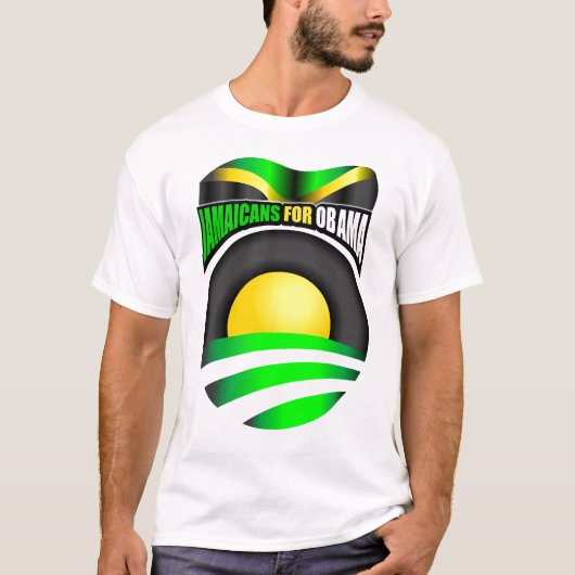 T-shirt Jamaicans pour Obama (Devant)