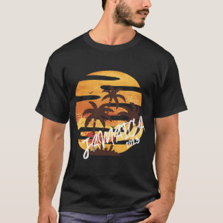 T-shirt Jamaïque 2023 Vacances en famille Rétro Plage au c