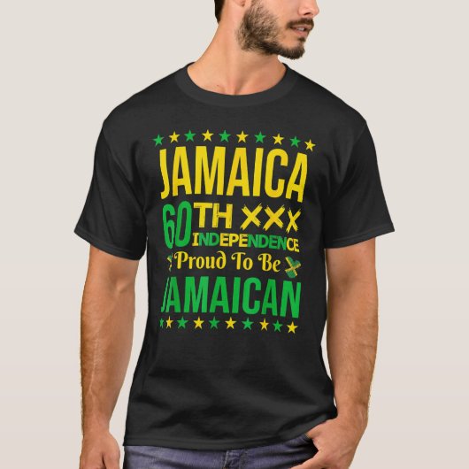 T-shirt Jamaïque 60ème indépendance Fière d'être libre jam (Devant)