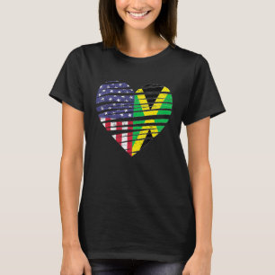 T-shirt Jamaïque American Grown Heart USA Patriot Heritage