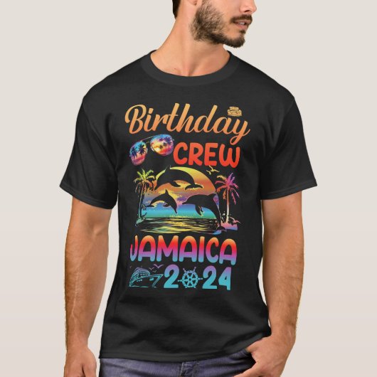 T-shirt Jamaïque Birthday Trip Vacation 2024 Matching Grou (Devant)