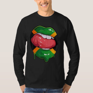 T-shirt Jamaïque Drapeau Bouche de football Jamaïcain