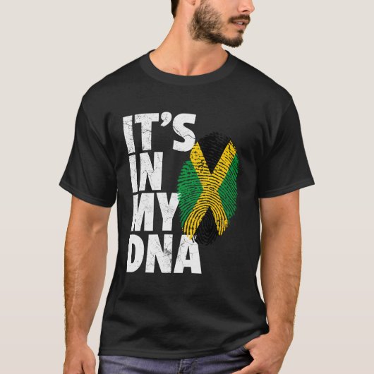 T-shirt Jamaïque Drapeau Jamaican Pride Adn Hommes Femmes  (Devant)