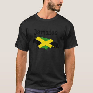 T-shirt Jamaïque Drapeau Jamaïque Carte Jamaïcaine pour le