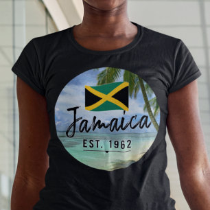 T-shirt "Jamaïque Est. Plage De 1962 Avec Drapeau Jamaïcai