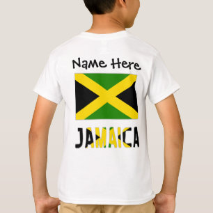 T-shirt Jamaïque et drapeau jamaïcain avec votre nom