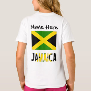 T-shirt Jamaïque et drapeau jamaïcain avec votre nom
