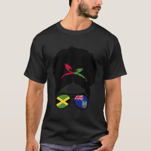 T-shirt Jamaïque Et Montserrat Mélangent Afro Hair Jamaica