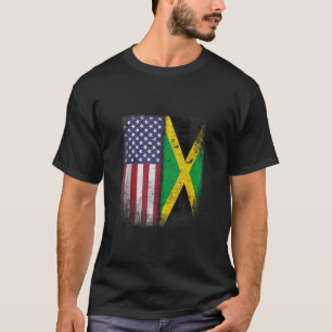 T-shirt Jamaïque États-Unis Drapeau Jamaïcain Racines Amér