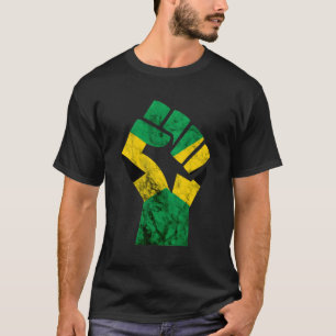 T-shirt Jamaïque Fist Jamaican Pride Drapeau Jamaïcain Car