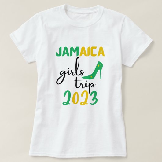 T-shirt Jamaïque Girls Trip 2023 groupe appariement, texte (Design devant)
