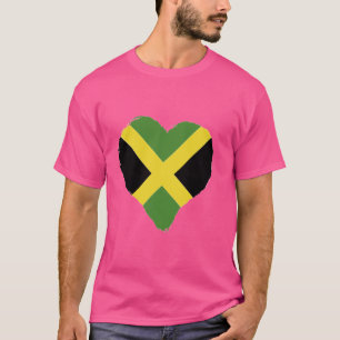 T-shirt Jamaïque Heart Origin Jamaïque Drapeau Racines vac