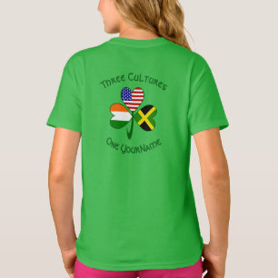 T-shirt Jamaïque irlandais Etats-Unis drapeaux Shamrock pe