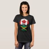 T-shirt Jamaïque Jamaïcaine Canadian Canada Tree Roots Dra (Devant entier)