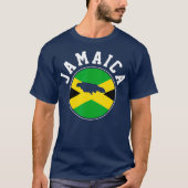 T-shirt Jamaïque Jamaïque Jamaïque Carte Drapeau (Devant)