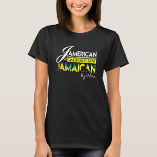 T-shirt Jamaïque Jamerican Jamaïcain Américain Drapeau Ja