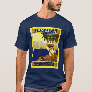 T-shirt Jamaïque, Le joyau des tropiques, style Vintage