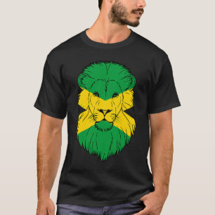 T-shirt Jamaïque Lion Jamaat Drapeau Caraïbes Holiday Regg