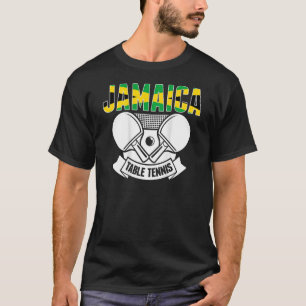 T-shirt Jamaïque Tennis de table soutien Jamaïcain Ping Po