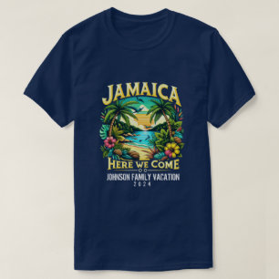 T-shirt Jamaïque Vacances Personnalisé Nom Année Correspon