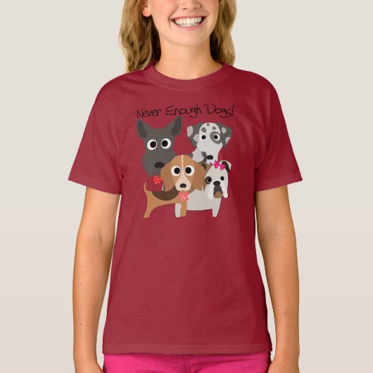 T-shirt Jamais Assez De Chiens (Devant)