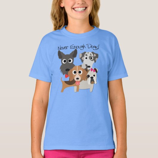T-shirt Jamais Assez De Chiens (Devant)