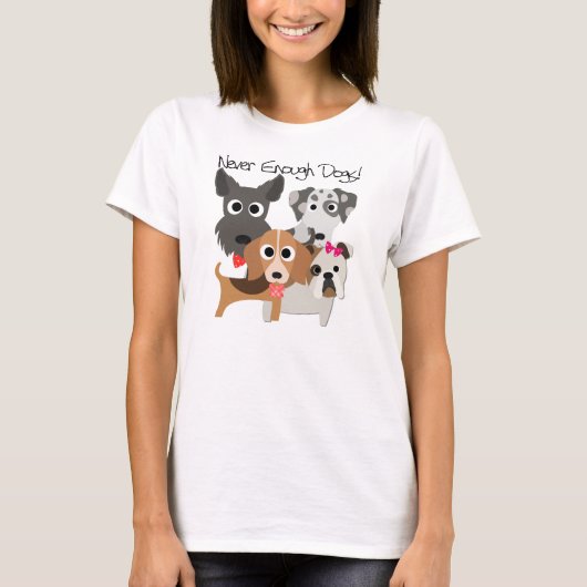 T-shirt Jamais Assez De Chiens (Devant)