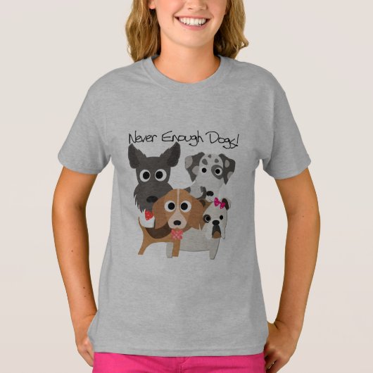 T-shirt Jamais Assez De Chiens (Devant)