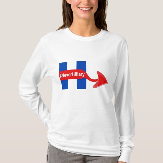 T-shirt jamais Hillary (Devant)