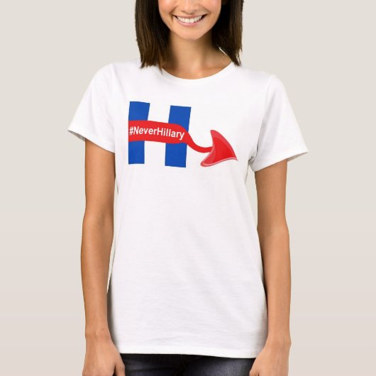 T-shirt jamais Hillary (Devant)