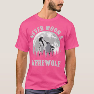 T-shirt Jamais Lune Un Loup-Occidental