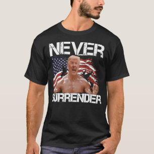 T-shirt Jamais rendre Trump Donald 2024 Coup de feu