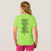 T-shirt : Jamais trop jeune (vert) (Dos entier)