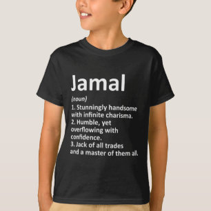 T-shirt Jamal Définition Nom personnalisé Amusant Annivers