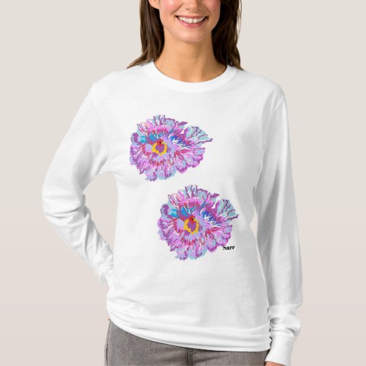 T-Shirt : Jambe Longue Femme ? Hibiscus des fleurs (Devant)