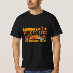 T-shirt Jambes de dinde de football Drôle de jour de match