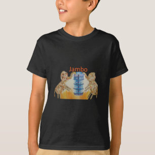 T-shirt Jambo Jumbo African Kids Elephants Art Imprimer