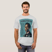 T-shirt James Forten - Les personnages de l'histoire améri (Devant entier)