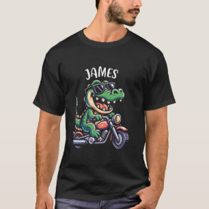 T-shirt James Funny Alligator Motorcycle Conception pour g