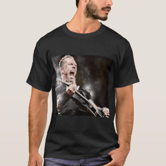 T-shirt James Hetfield jouant de la guitare amateur de mus