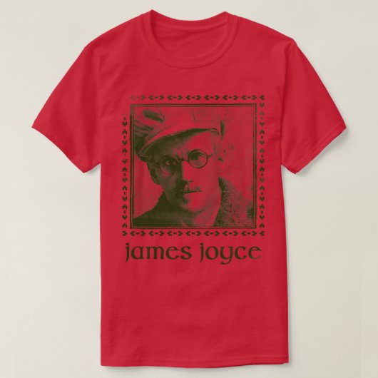 T-shirt James Joyce Retro Style fané Design (Design devant)