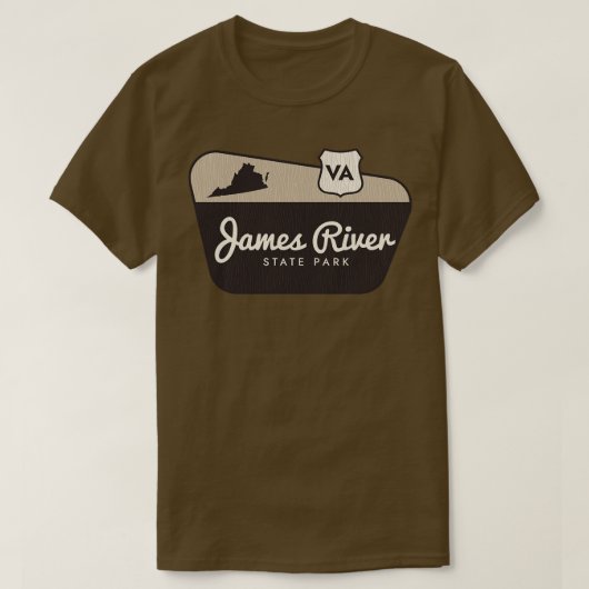 T-shirt James River State Park Virginia Affiche de bienven (Design devant)