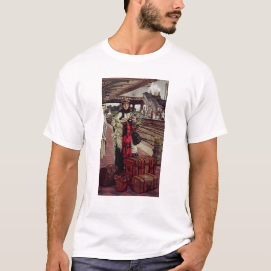 T-shirt James Tissot | attendant à la station (Devant)