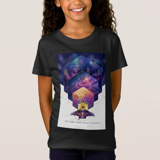 T-Shirt James Webb télescope spatial Illustration Art (Devant)